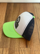 Load image into Gallery viewer, LIME GREEN &amp; NAVY BLUE TRUCKER HAT
